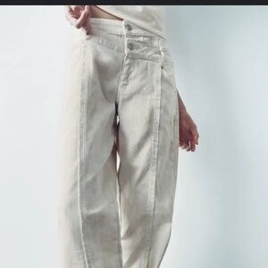 Zara double waisted jeans (38)
